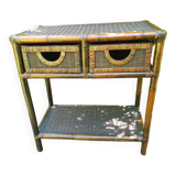 Bamboo and rattan console dressing table