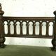 Solid walnut and 20th century green velvet daybed