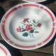 Lot of seven old soup plates from the 40s/50s decorated with roses