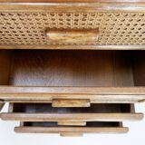 Rattan and wicker sideboard - 1960s