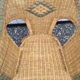 Rattan and bamboo armchair
