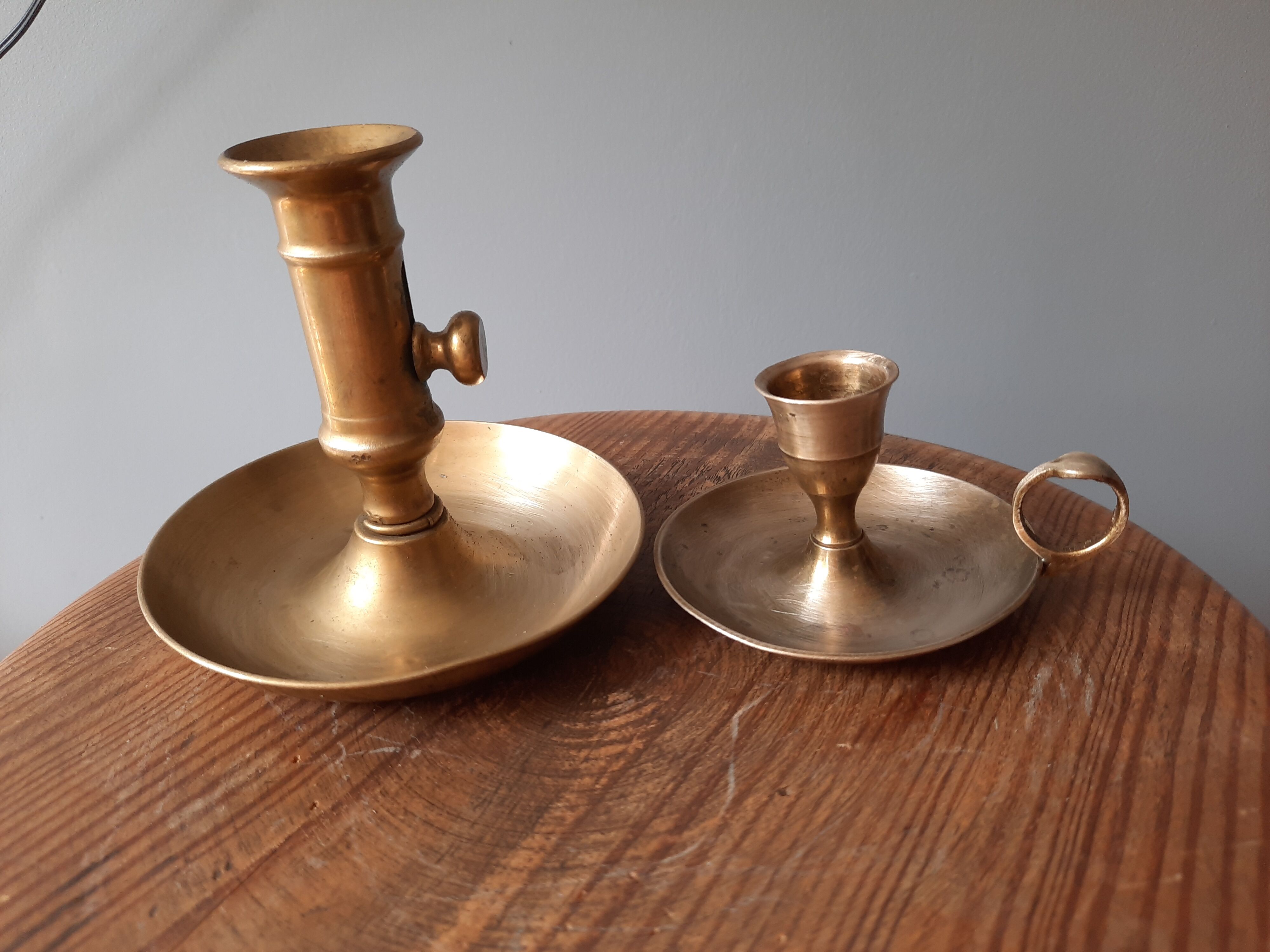 Pair of brass candlesticks