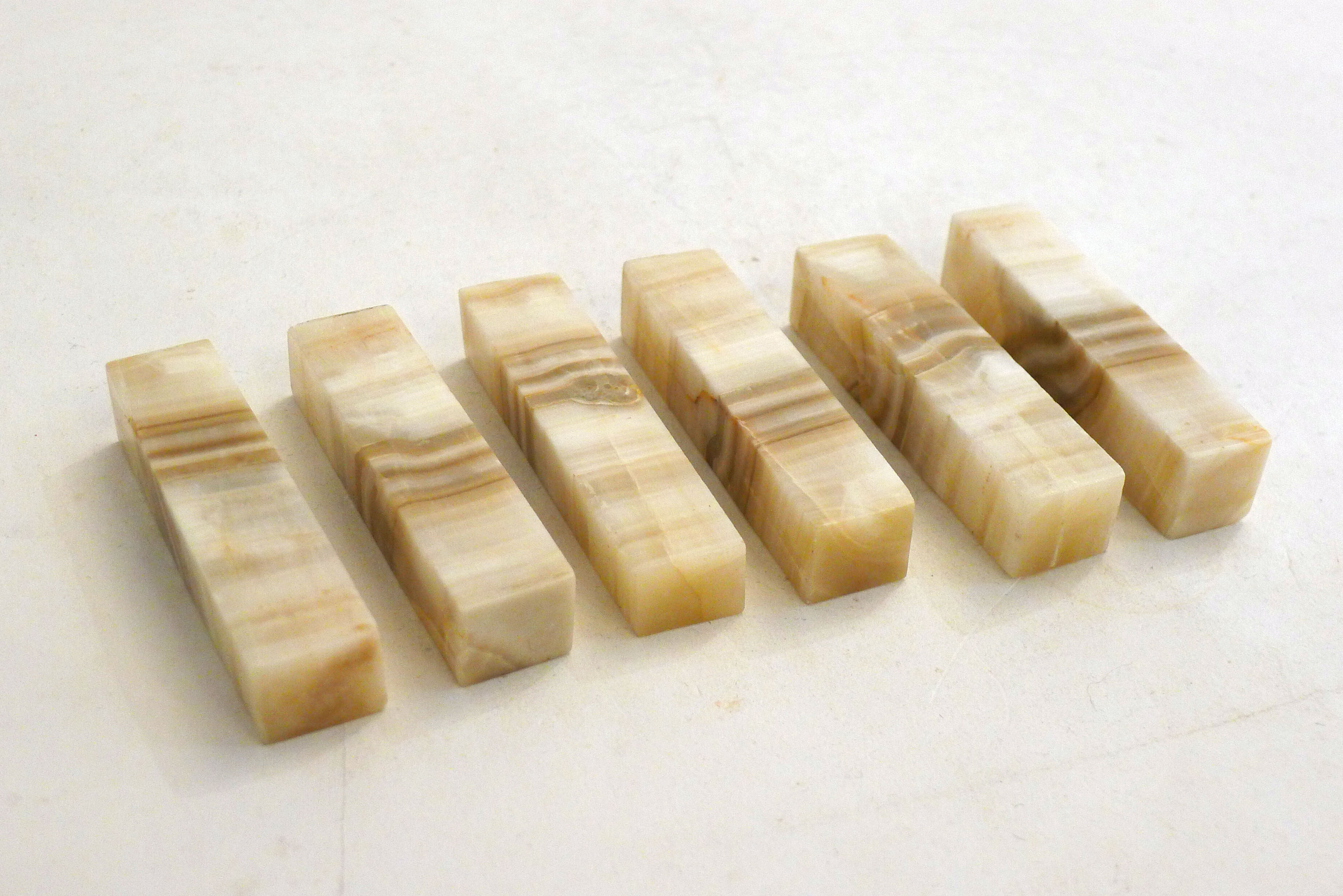 Set of 6 Onyx knife rests