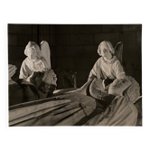 Photo argentique Bernard Darot XXe tombeau de François II deux anges