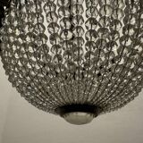 Bronze Crystal Beaded Light Pendant 1940’s