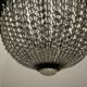 Bronze Crystal Beaded Light Pendant 1940’s