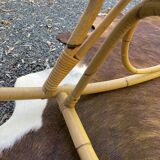 Rocking chair en cannage et rotin