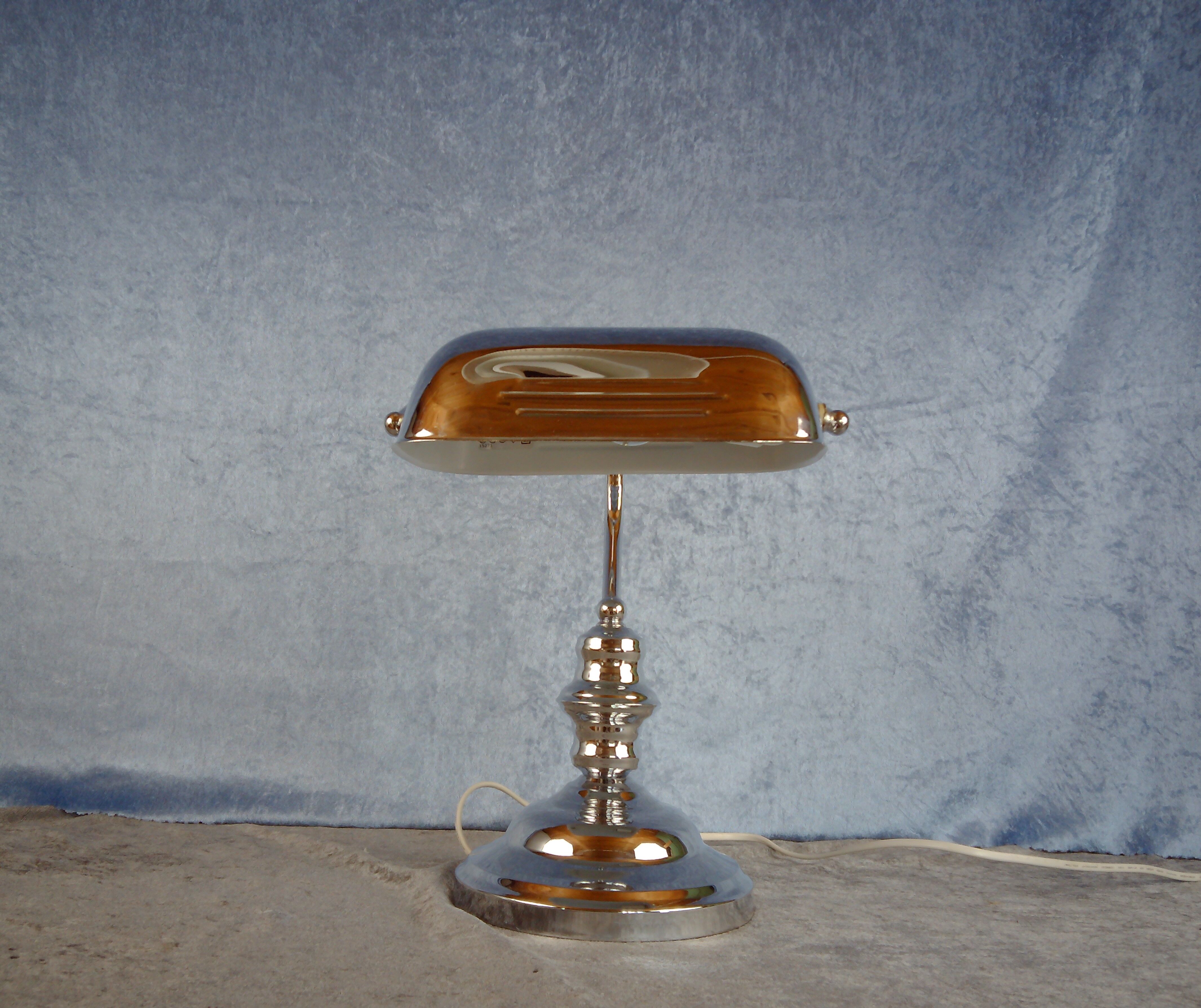 Bankers desklamp in chrome, IKEA, 1980's