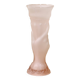 Pale pink glass vase decorated with a hand, 1960s