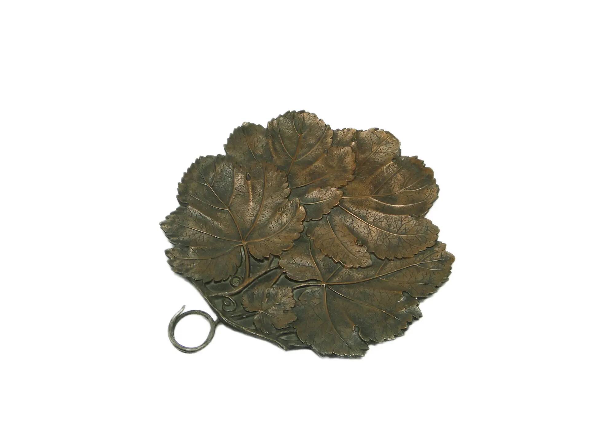 Art Nouveau platter, metal, Poland, 1950s.
