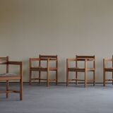 Set of 8 Dining Chairs, Model "Asserbo" by Børge Mogensen, for AB Karl Andersson