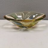 Bohemian/czech glass art bowl by hana machovska pizzicato collection 50-60s