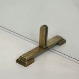 Glass and brass fire screen