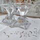 Set of 2 vintage Cristal d'Arques candlesticks