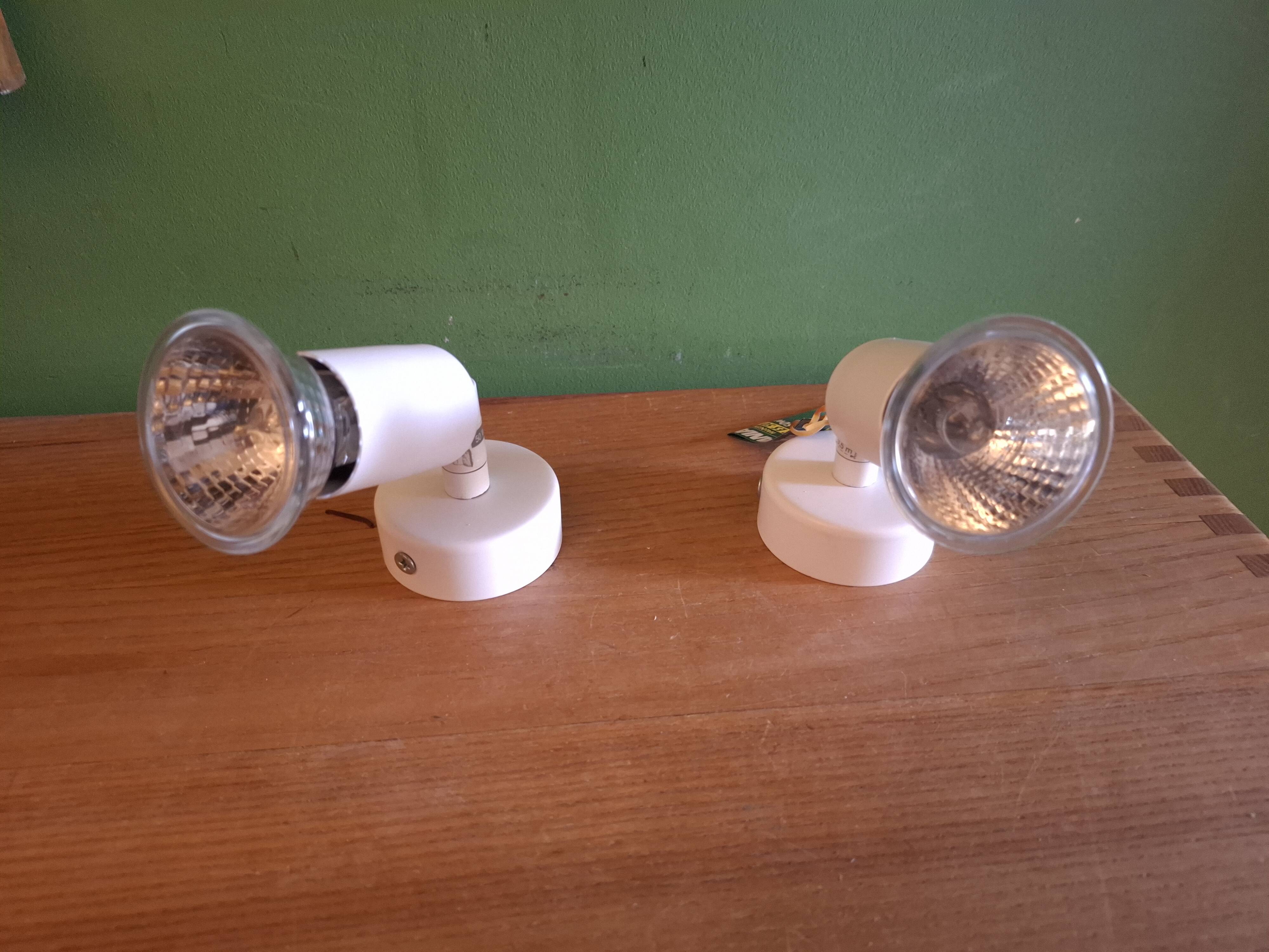Two spotlights, wall lights, vintage 90s