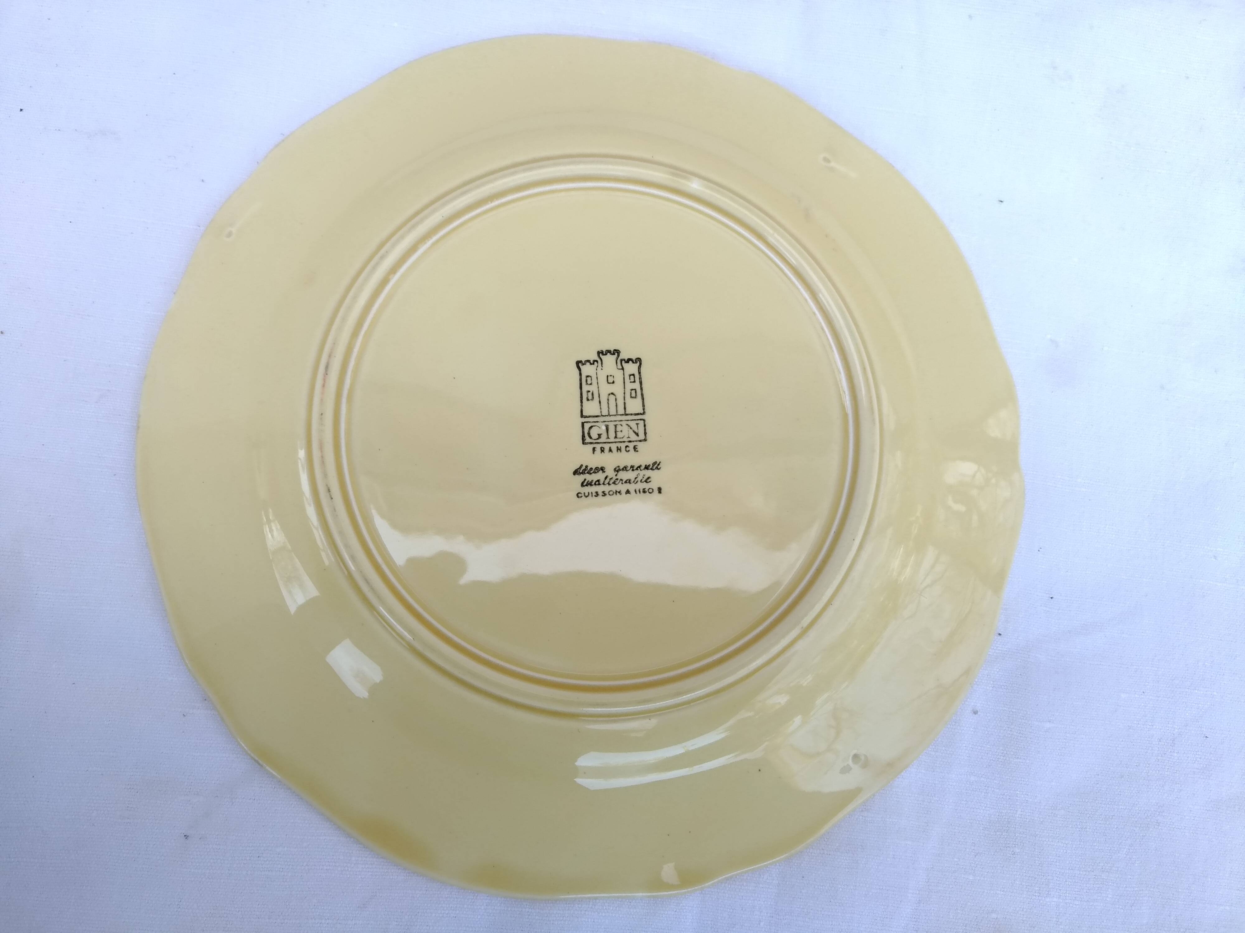 Gien porcelain plates
