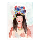 Painting on paper "Queen"