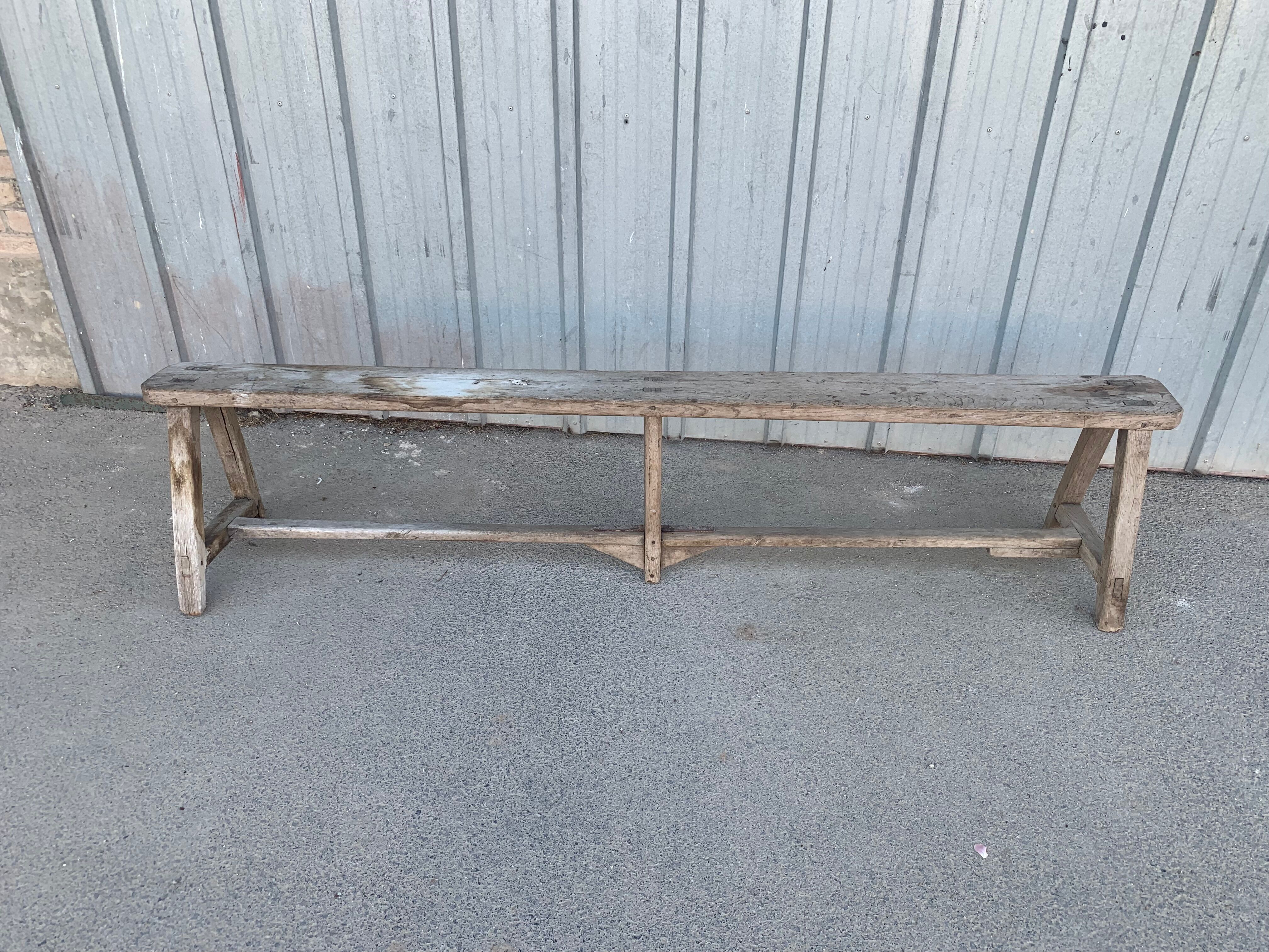 Antique wooden bench
