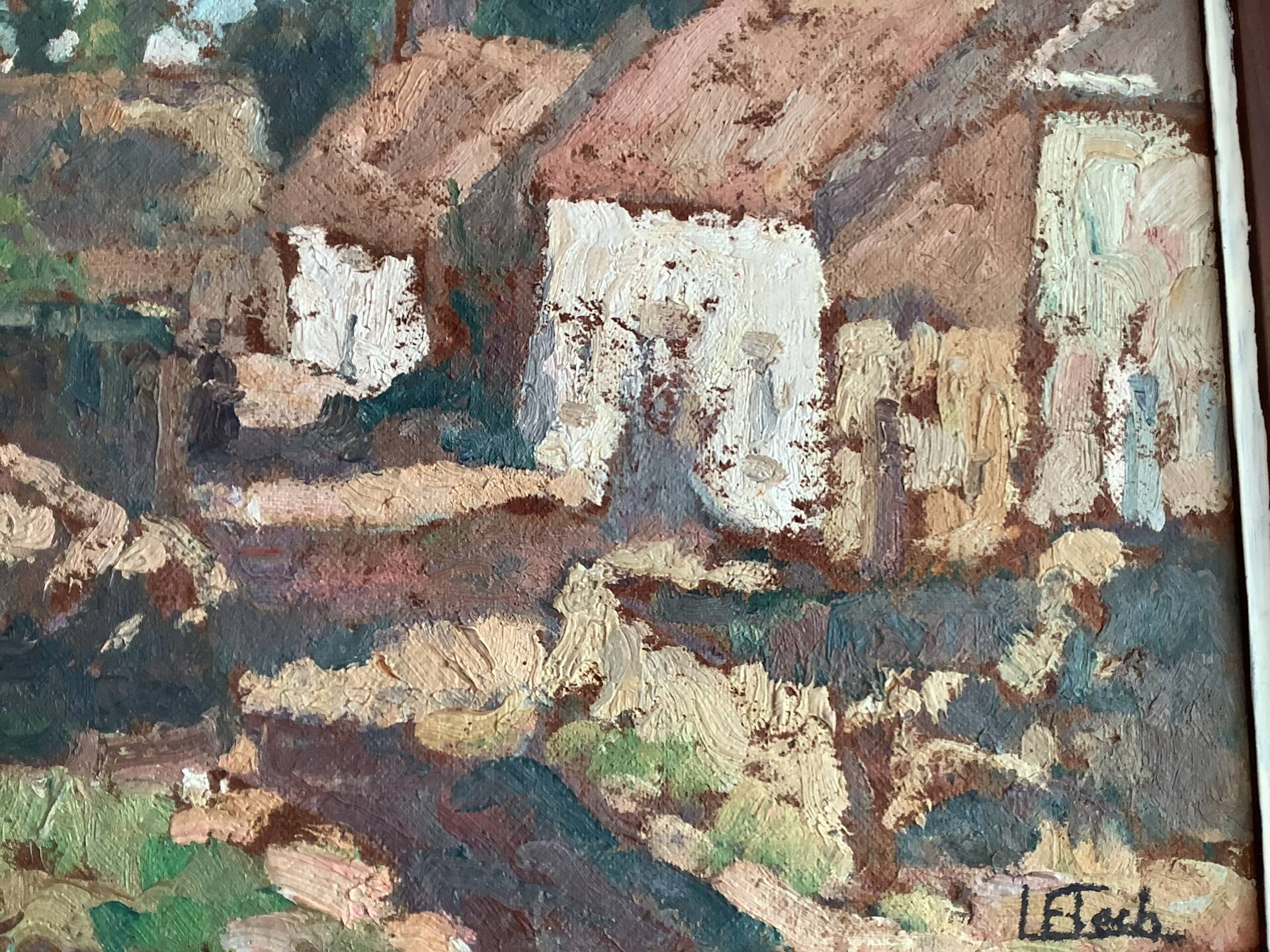 Floch Lionel Huile Paysage de village