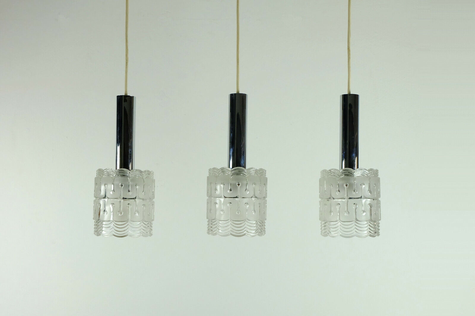 Mid century modern 3-light pendant lamp by hillebrand