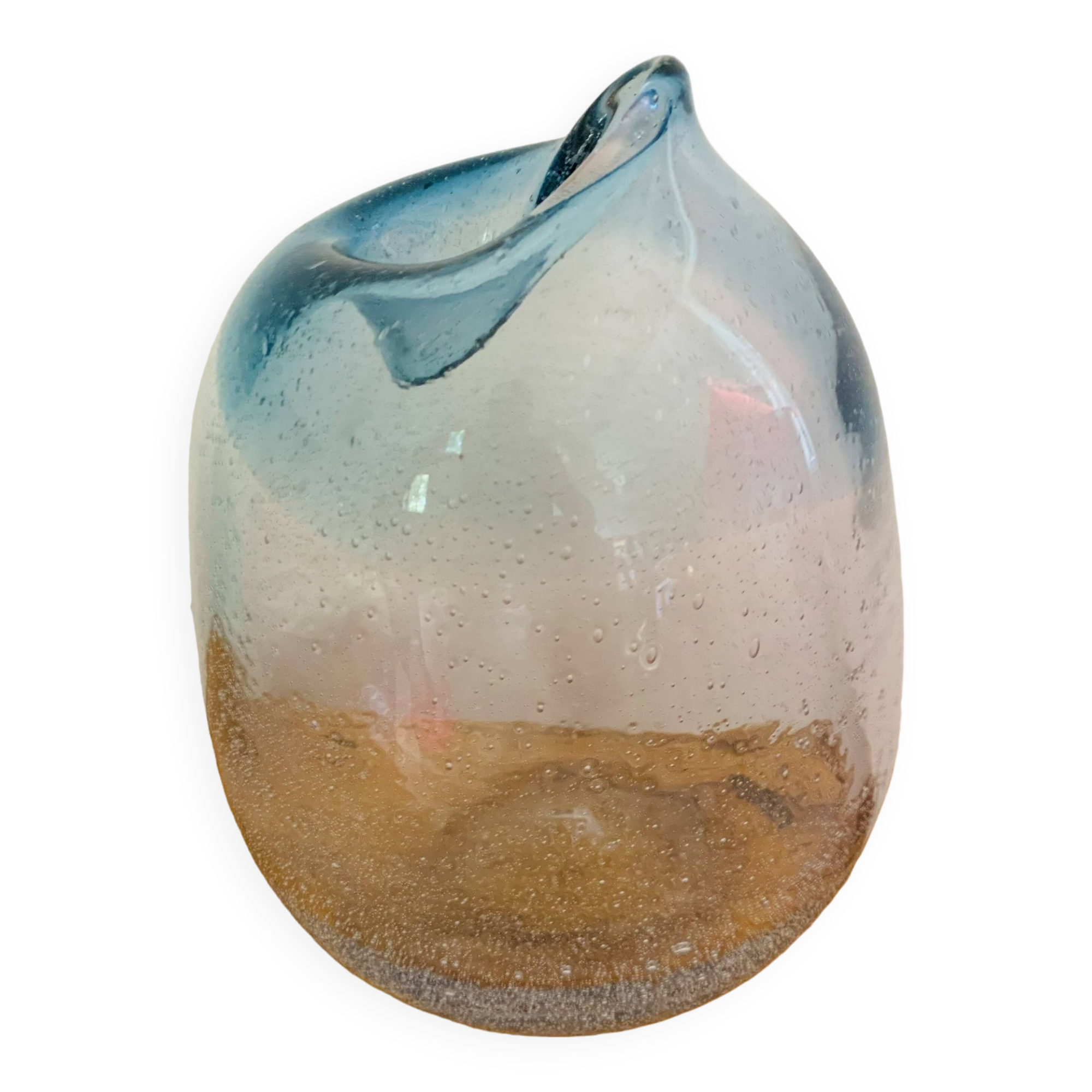 Bubble glass vase