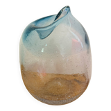 Vase en verre bullé