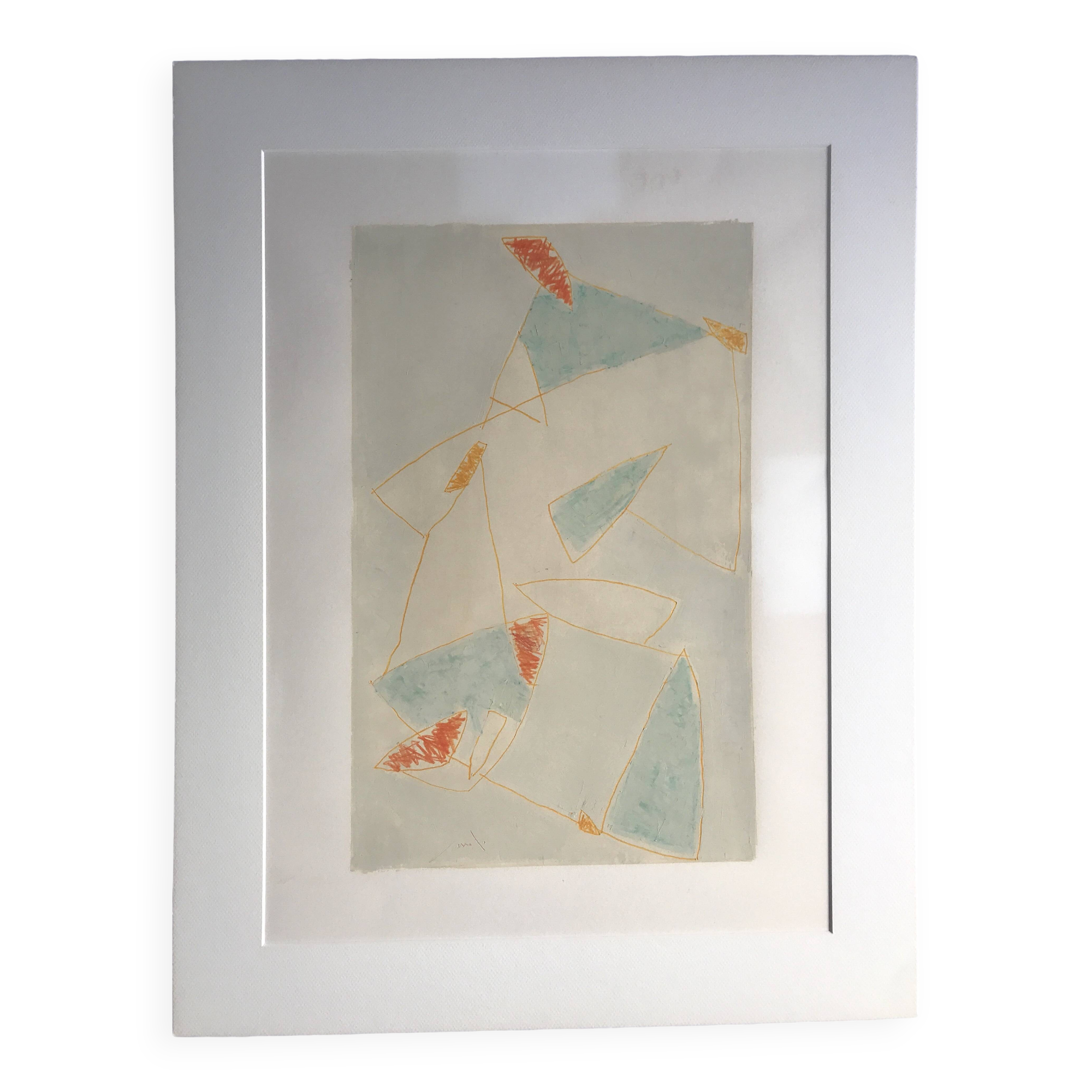 Georges FERRATO, Roussillon, 1991. Pencil and gouache, hand-signed