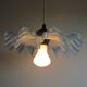 Suspension lampshade opaline blue edge