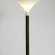 XL 70s Tulip floor lamp with a brown wicker frame and a plexiglass shade