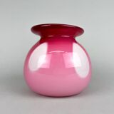 1970s Unique Vase Layered Glass