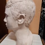 Boy's head in plaster