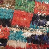 5x6 Multicolor Checkered Pattern Turkish Vintage Rug, 151x172Cm