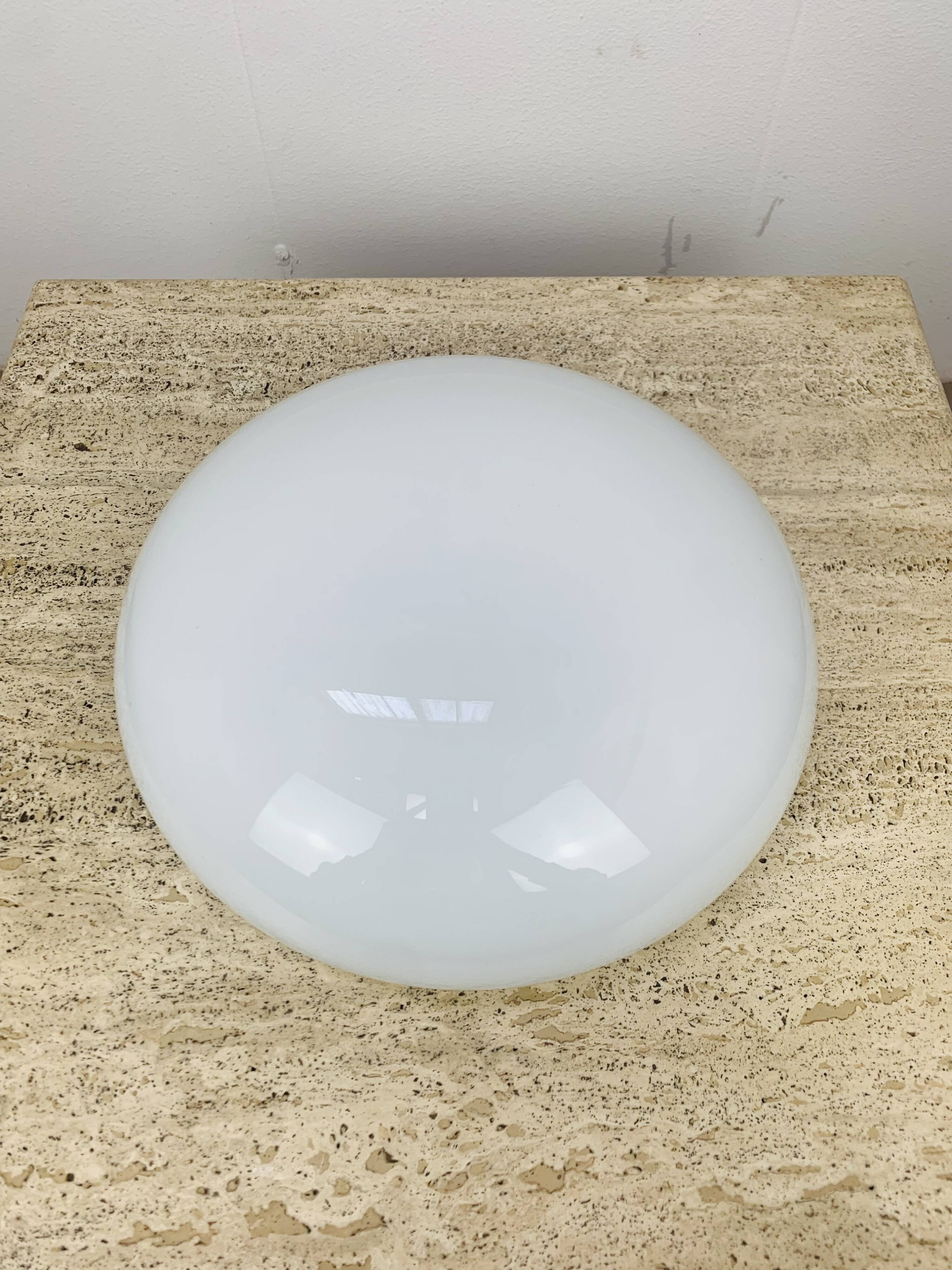 Regent vintage half-sphere opaline ball wall lamp