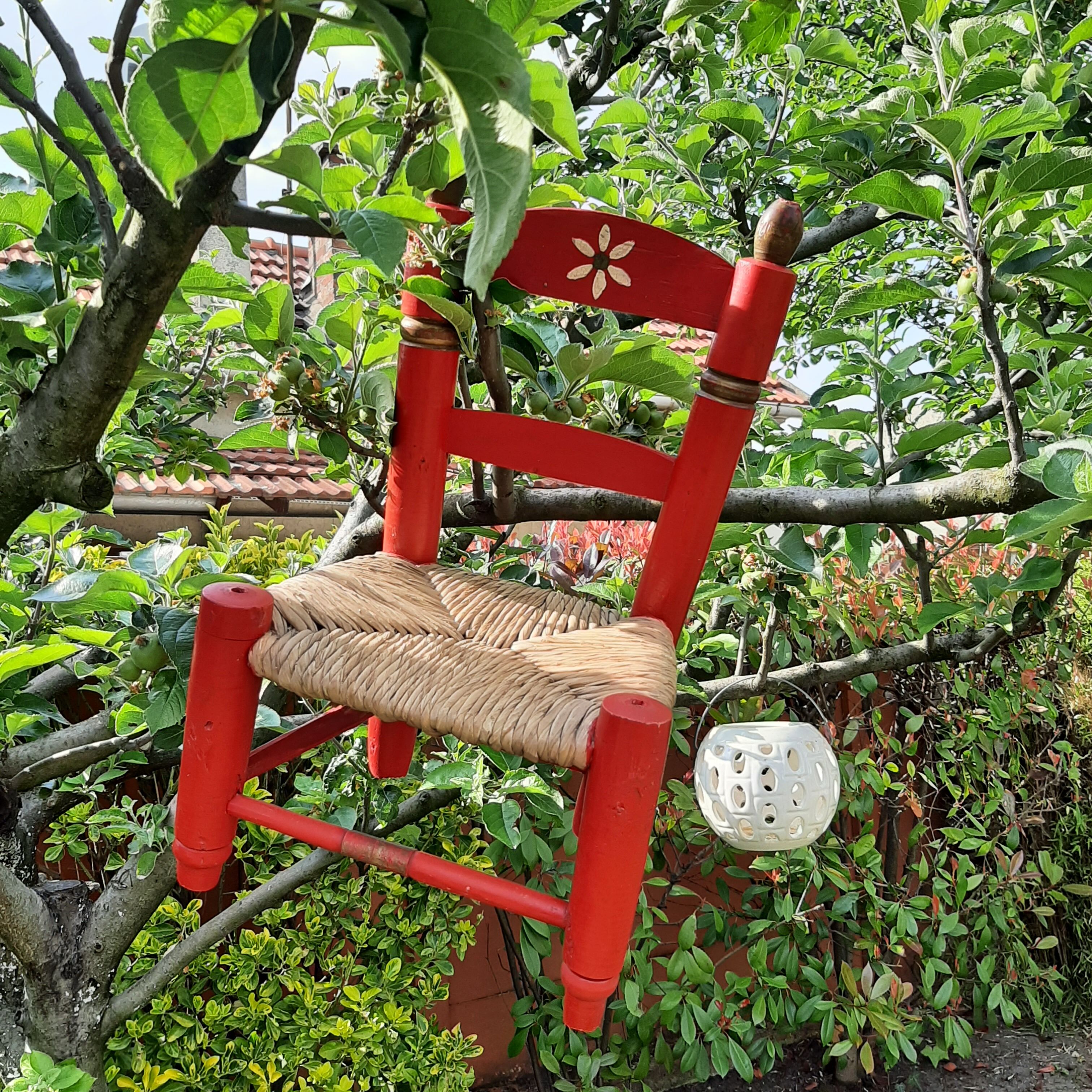Vintage children's chair painted wood