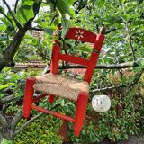Vintage children's chair painted wood