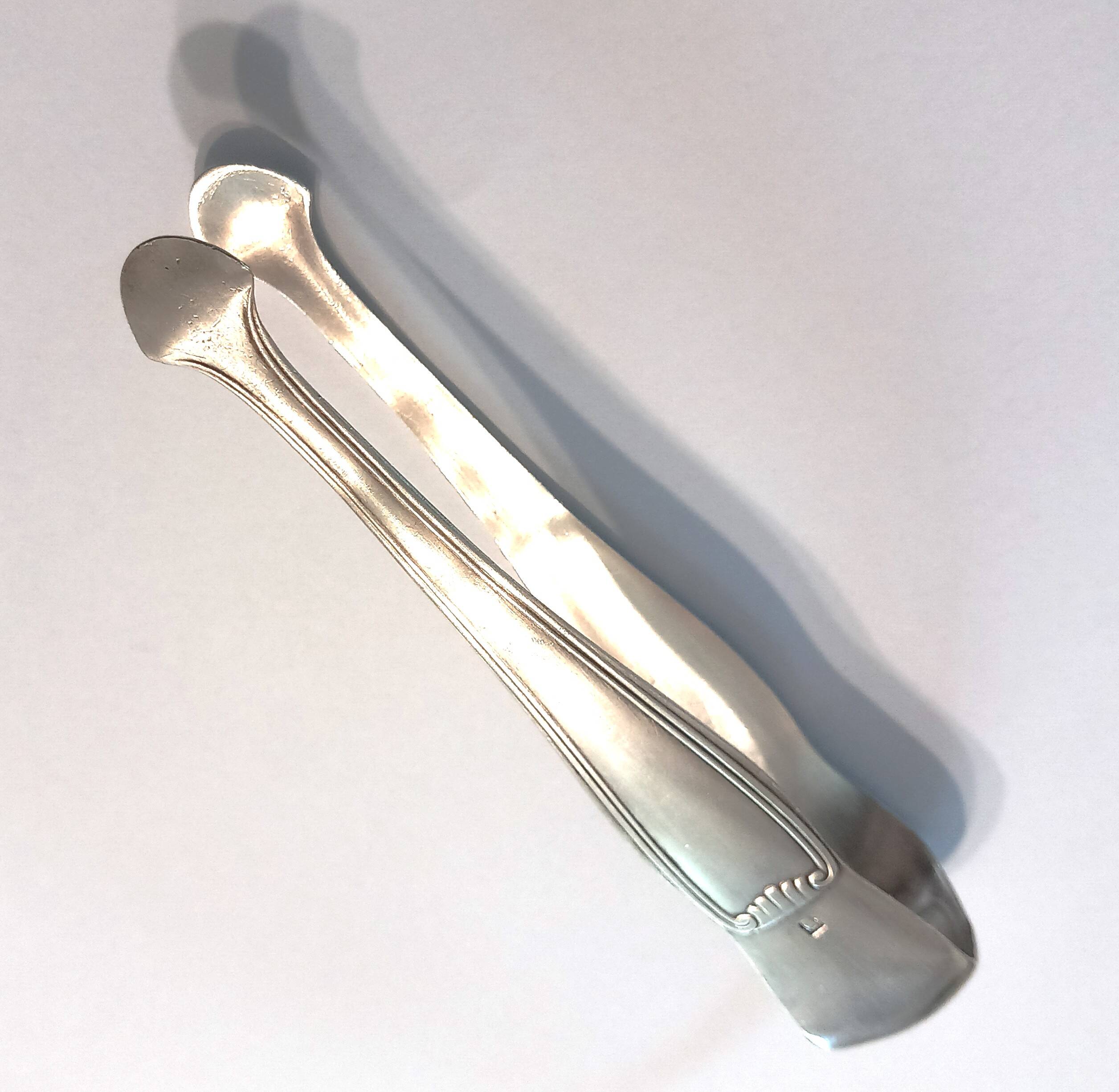Antique Silver Sugar Tongs Hallmarked / Ice Tongs