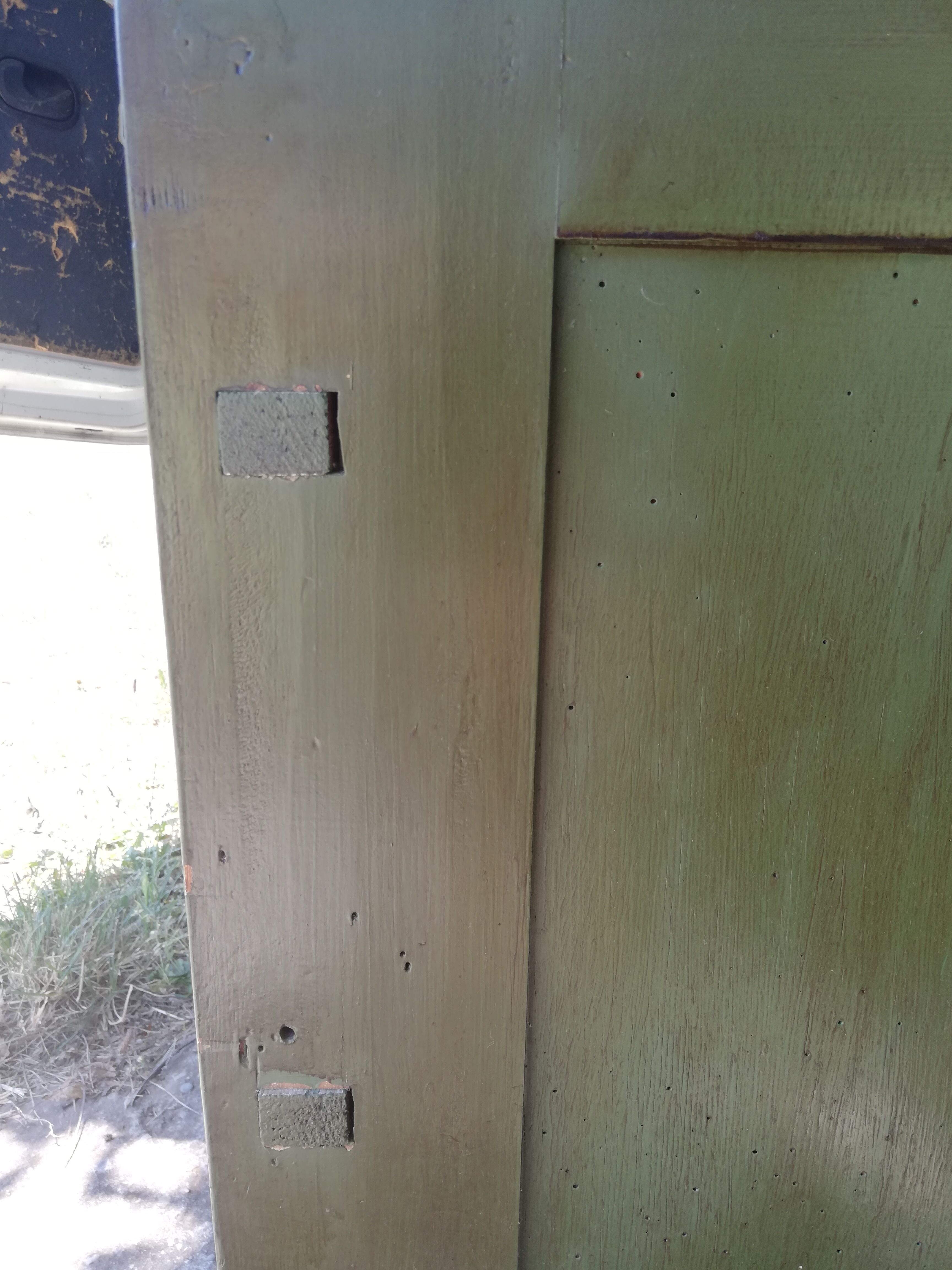 Old green-coloured dresser