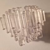 4 vintage plexiglass ice style candle holders 1980
