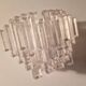 4 vintage plexiglass ice style candle holders 1980