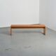 Pair of solid pine benches, France, circa 1975