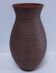 two-tone striped clay vase from the 1960s, signed