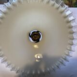 White and transparent opaline pendant light