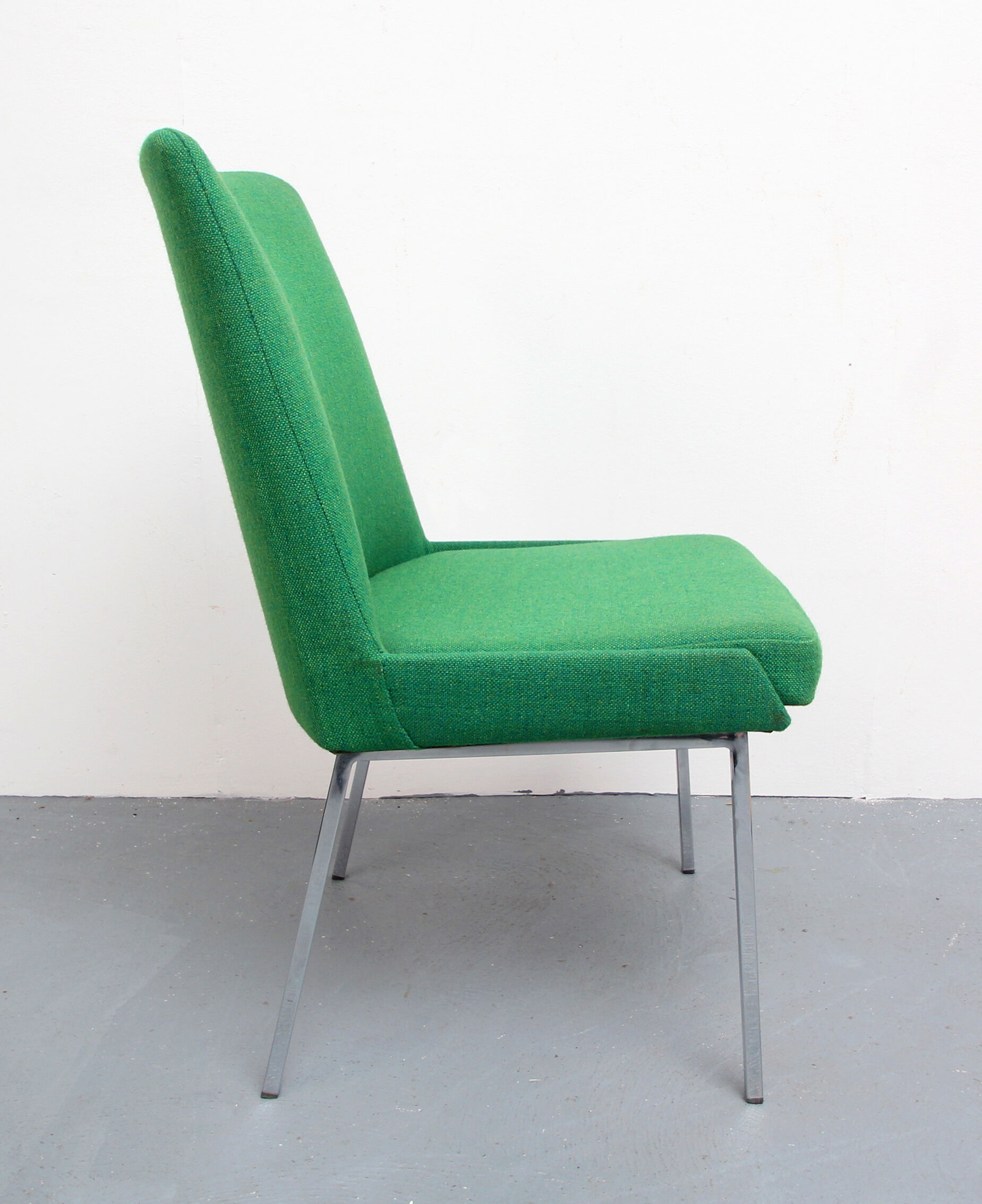 1960s Green and Chrome Mauser Chair