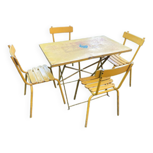 Table de bistrot et ses - chaises