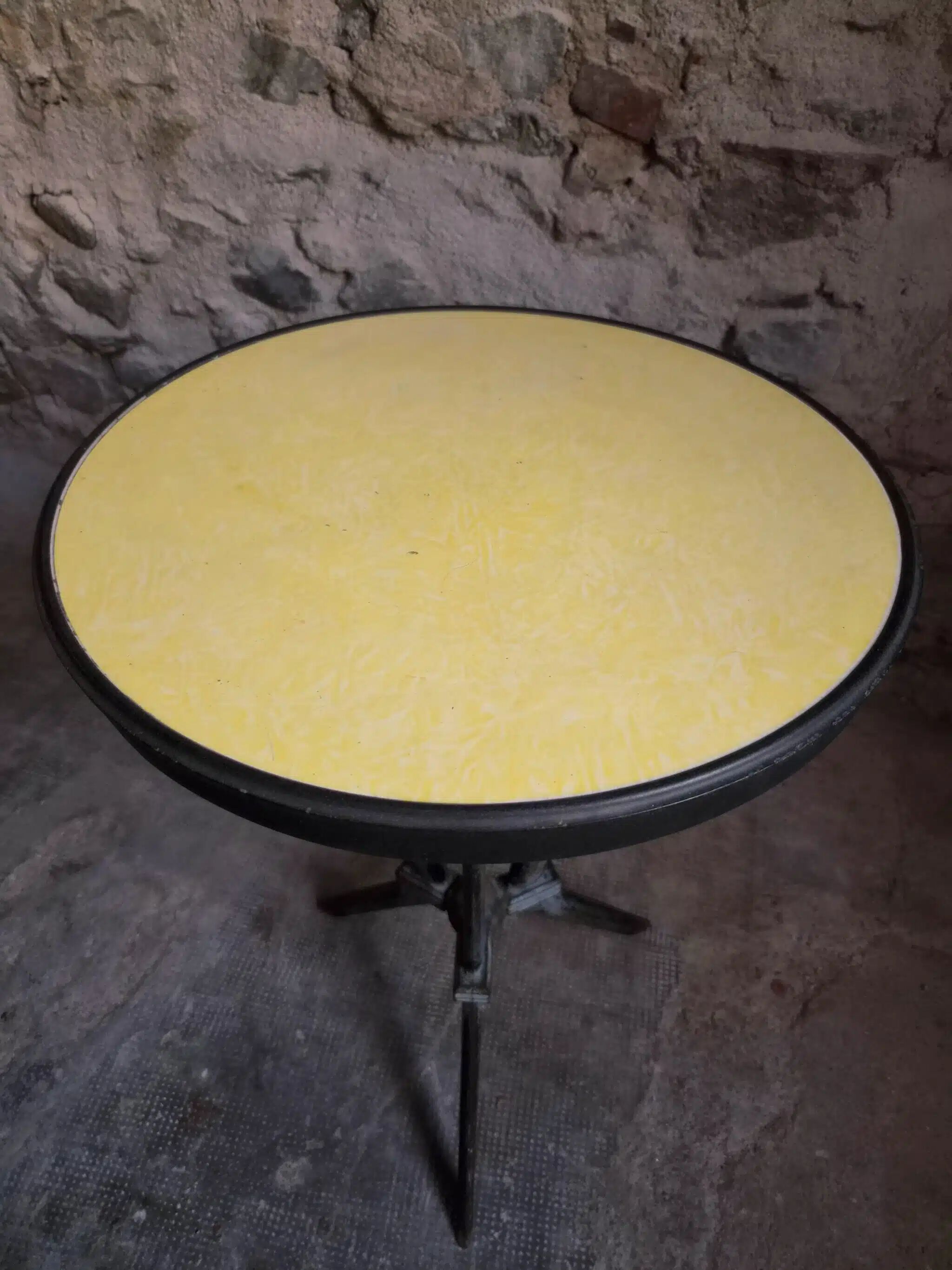 French Art Deco bistro table REX with a bakelite top, circa 1930.