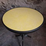 Table bistrot Art déco française REX avec plateau en bakélite, vers 1930