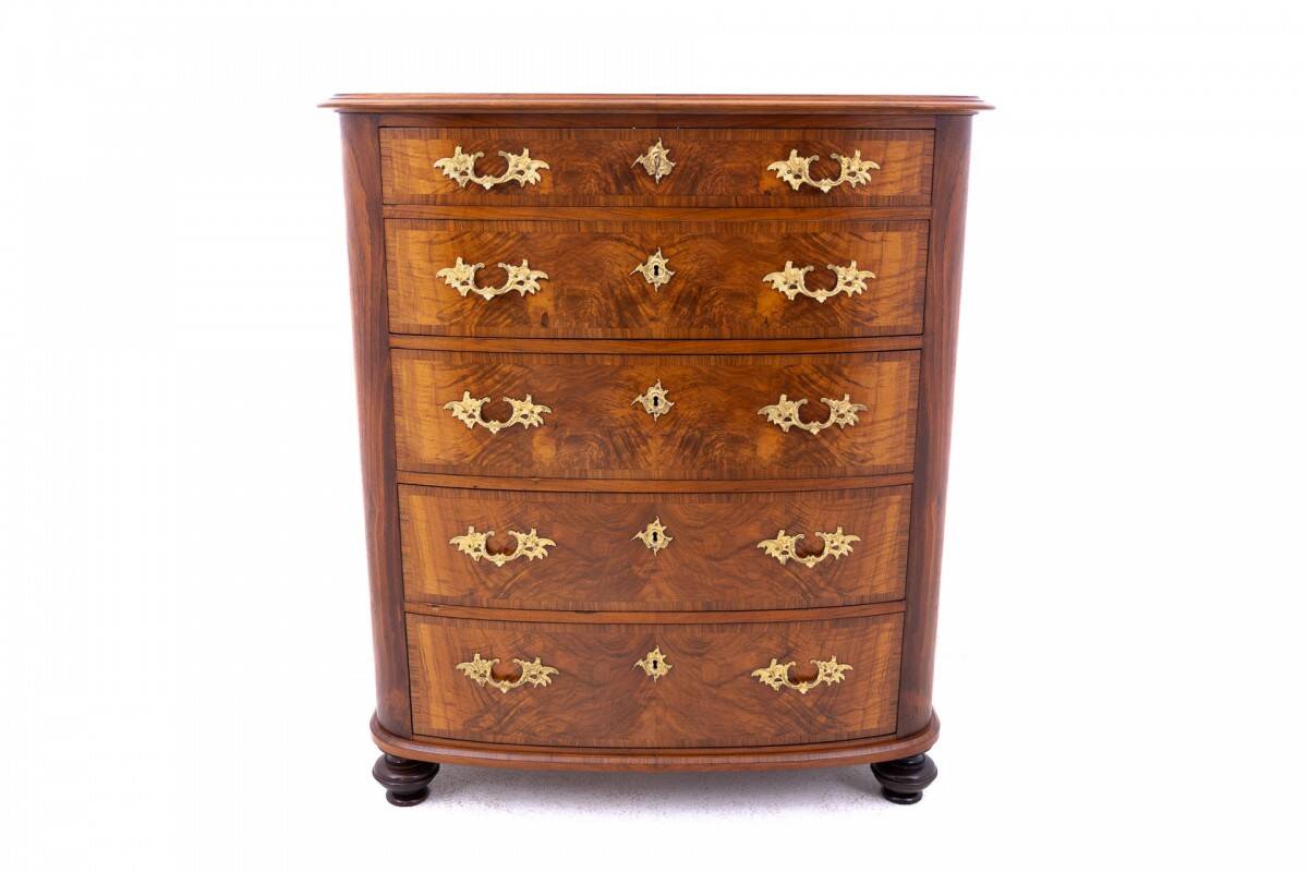 Antique chest of drawers, Northern Europe, circa 1860. After renovation.