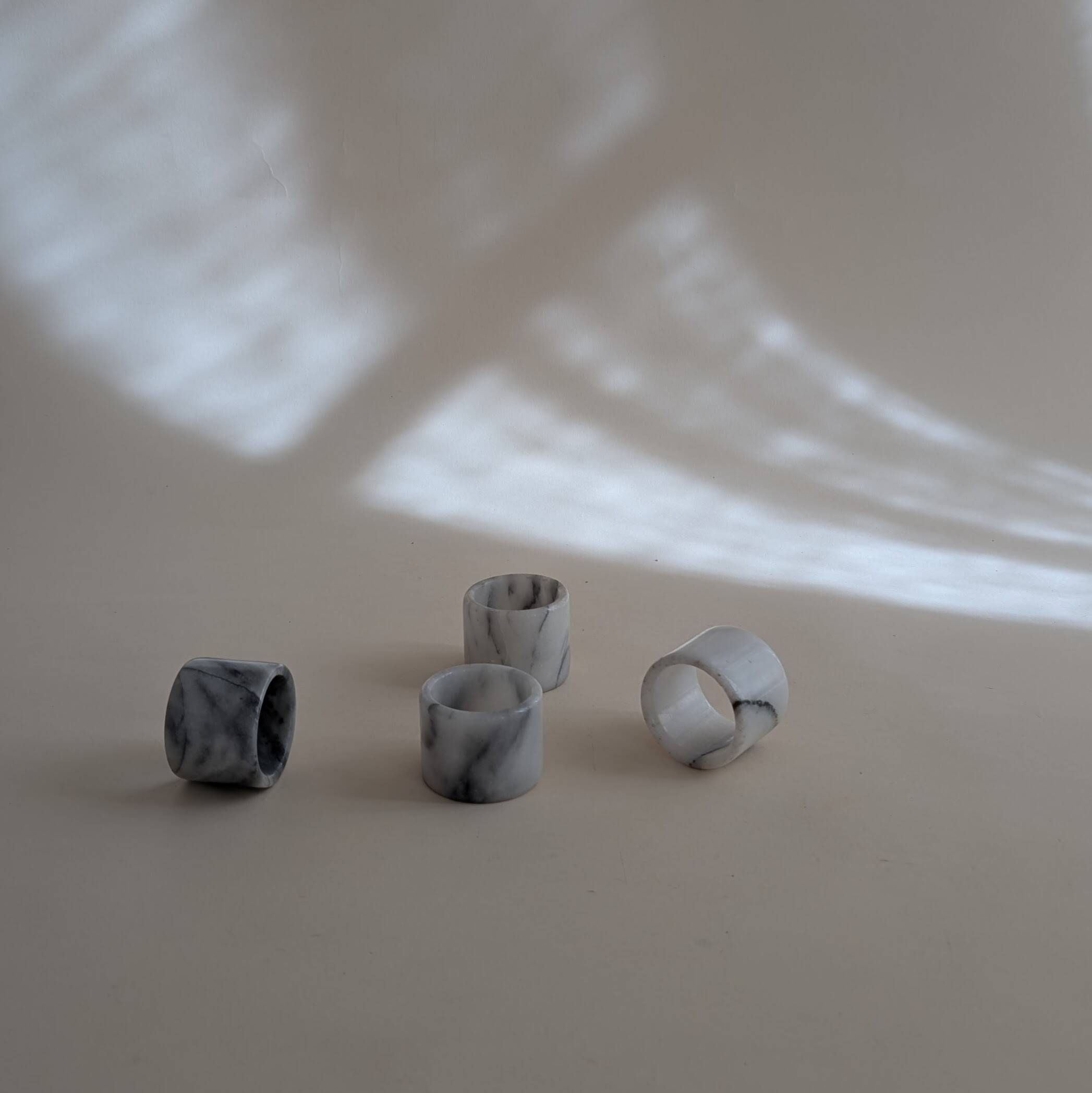 Stone napkin rings