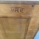 Round dining table Louis Philippe stripped in raw solid cherry wood Italy