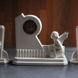 Clock pendulum art-deco fireplace decoration